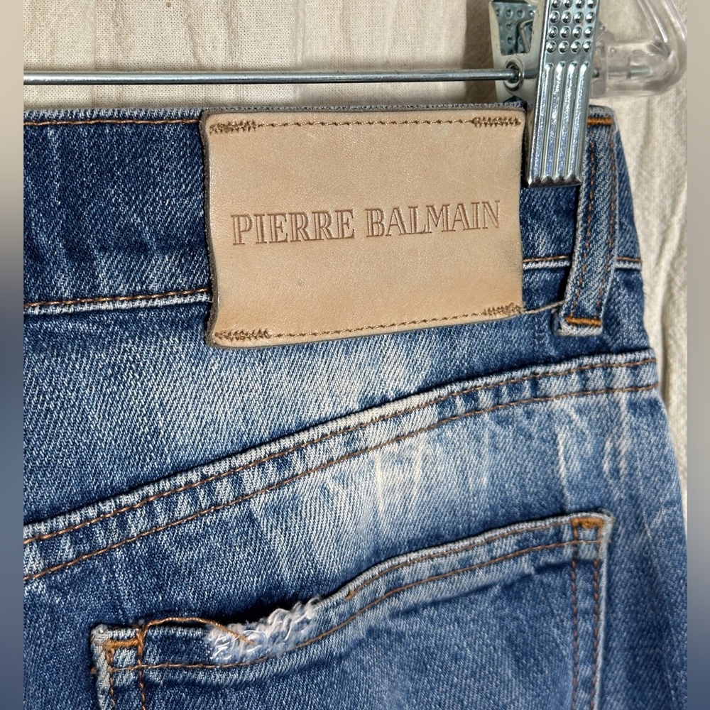 Pierre Balmain distressed painters jeans